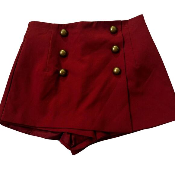 Forever 21 Rust High Rise Mini Skort/Skirt Women's Size Small | 25-30-2 - Picture 1 of 6